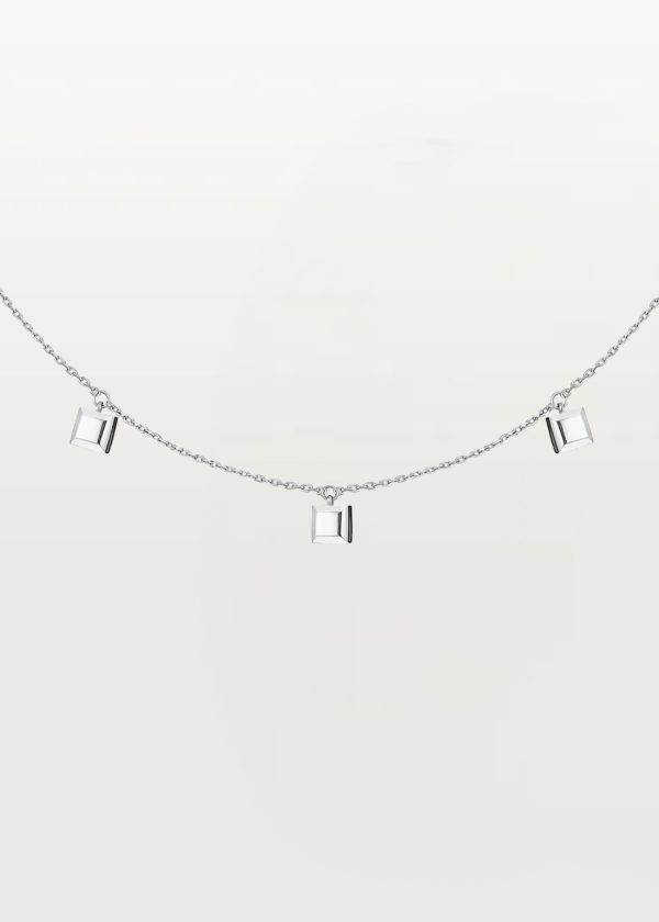Cubes Necklace, L'AVENUE, White Gold